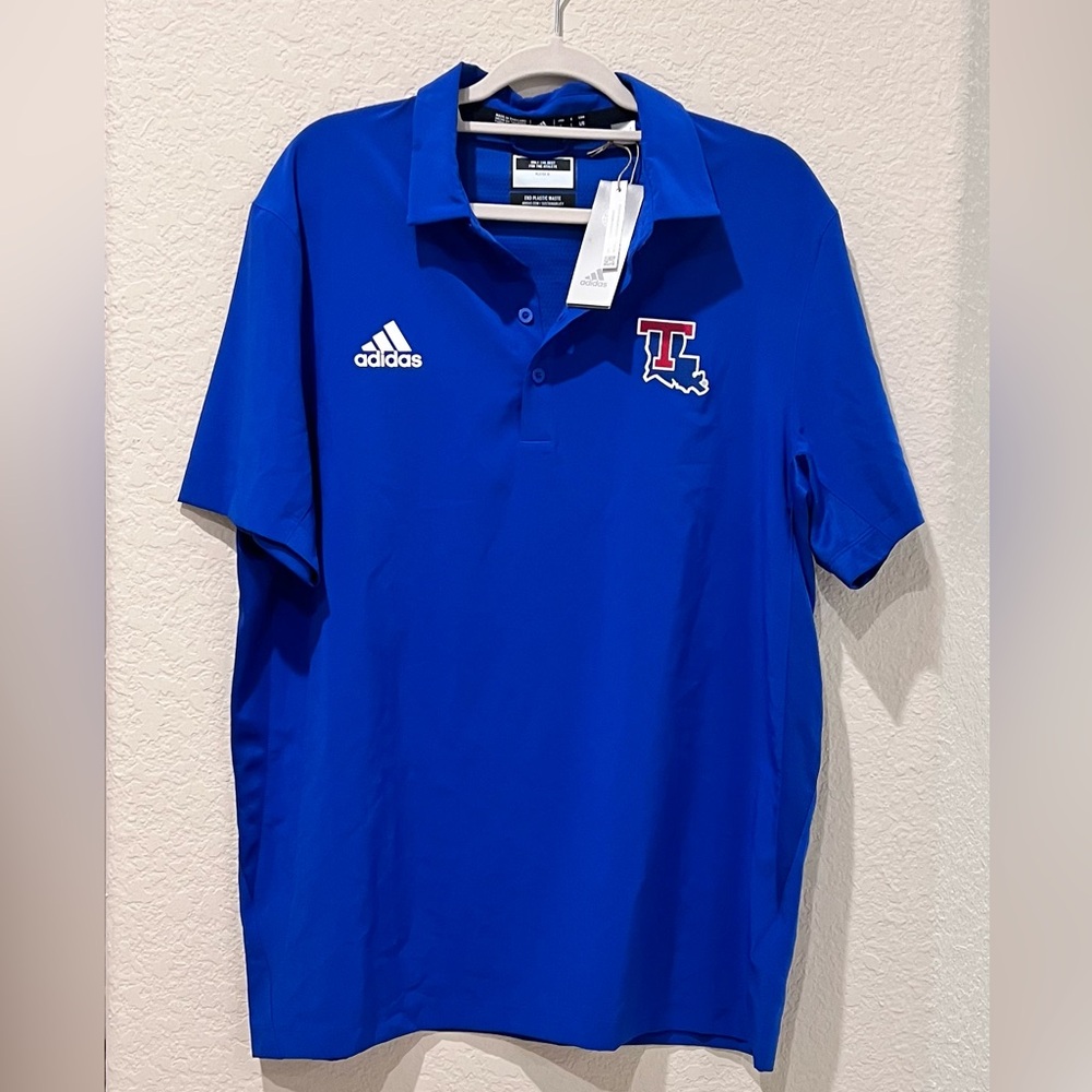 Adidas Louisiana Tech Bulldogs AEROREADY Stadium Coaches Polo | Large